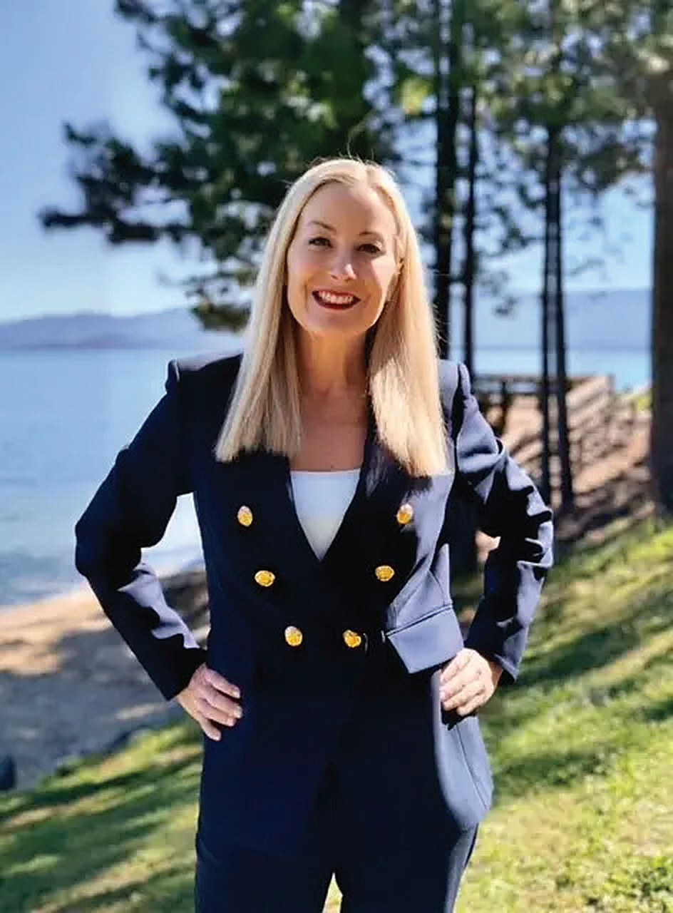 Dyna Boen, candidate for South Lake Tahoe City Council, at Lake Tahoe